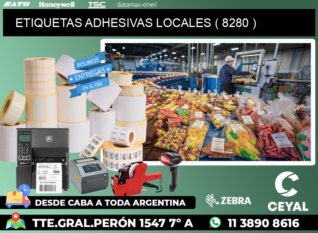 ETIQUETAS ADHESIVAS LOCALES ( 8280 )