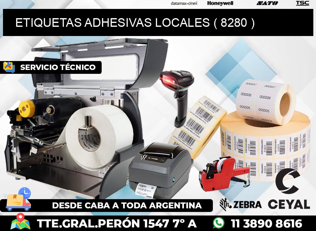 ETIQUETAS ADHESIVAS LOCALES ( 8280 )