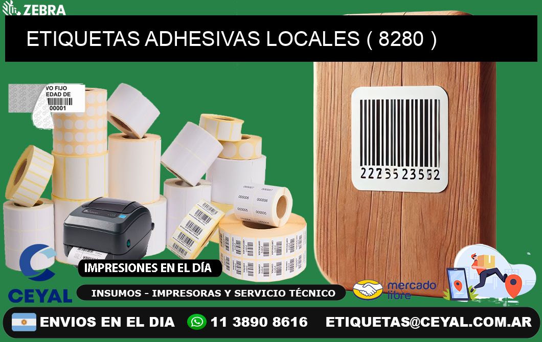 ETIQUETAS ADHESIVAS LOCALES ( 8280 )