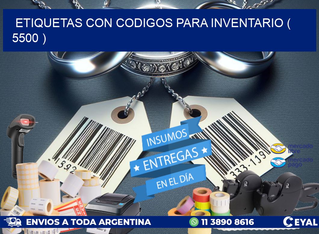 ETIQUETAS CON CODIGOS PARA INVENTARIO ( 5500 )