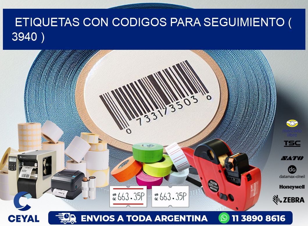 ETIQUETAS CON CODIGOS PARA SEGUIMIENTO ( 3940 )