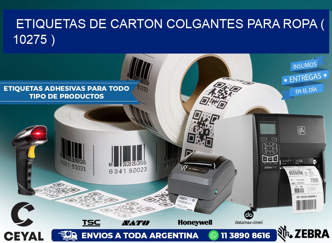 ETIQUETAS DE CARTON COLGANTES PARA ROPA ( 10275 )