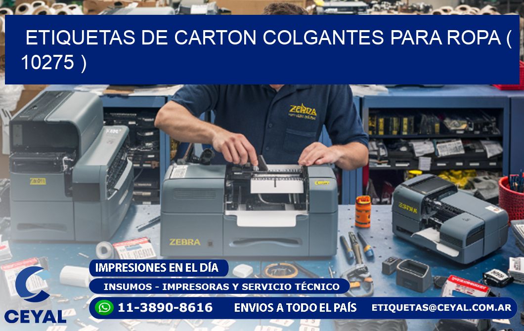 ETIQUETAS DE CARTON COLGANTES PARA ROPA ( 10275 )