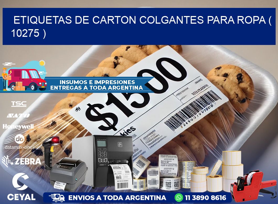 ETIQUETAS DE CARTON COLGANTES PARA ROPA ( 10275 )