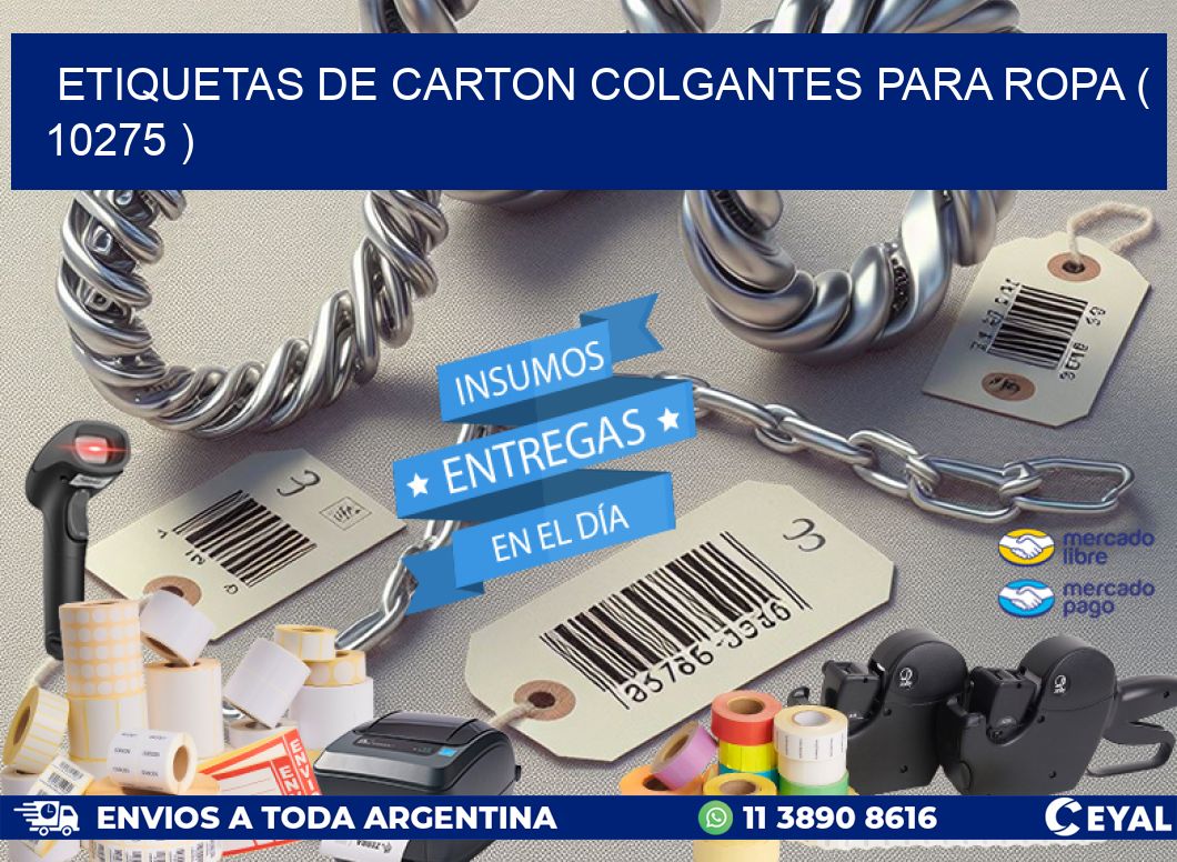 ETIQUETAS DE CARTON COLGANTES PARA ROPA ( 10275 )