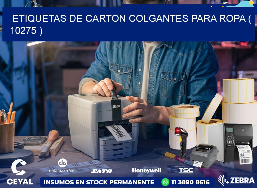 ETIQUETAS DE CARTON COLGANTES PARA ROPA ( 10275 )