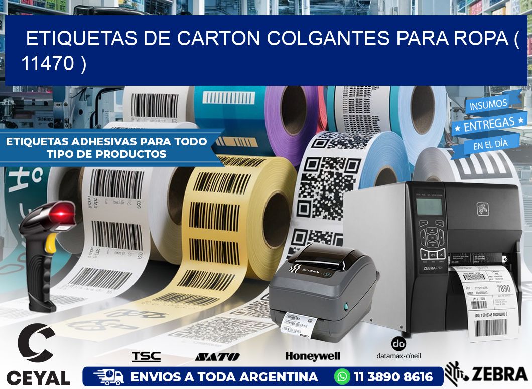 ETIQUETAS DE CARTON COLGANTES PARA ROPA ( 11470 )