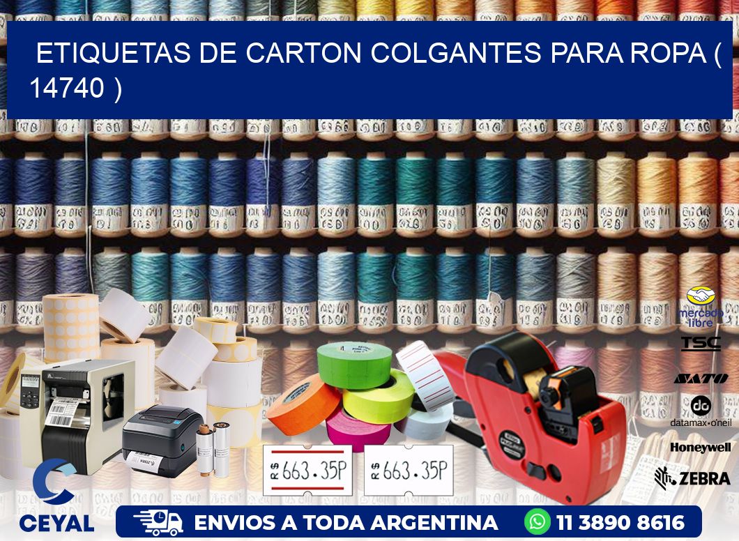 ETIQUETAS DE CARTON COLGANTES PARA ROPA ( 14740 )