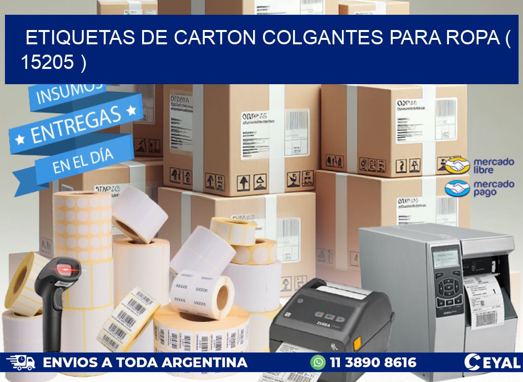 ETIQUETAS DE CARTON COLGANTES PARA ROPA ( 15205 )