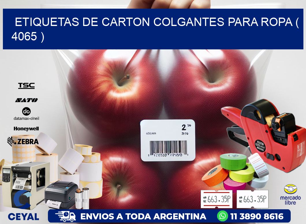 ETIQUETAS DE CARTON COLGANTES PARA ROPA ( 4065 )