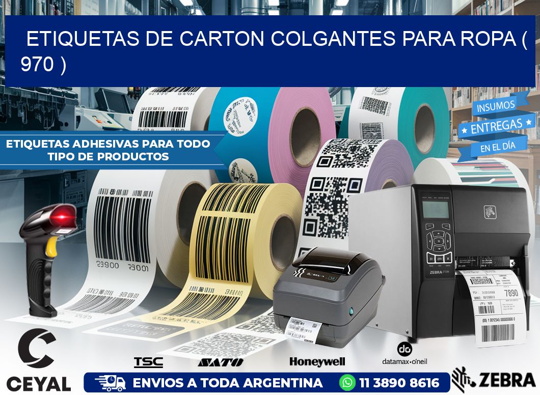 ETIQUETAS DE CARTON COLGANTES PARA ROPA ( 970 )