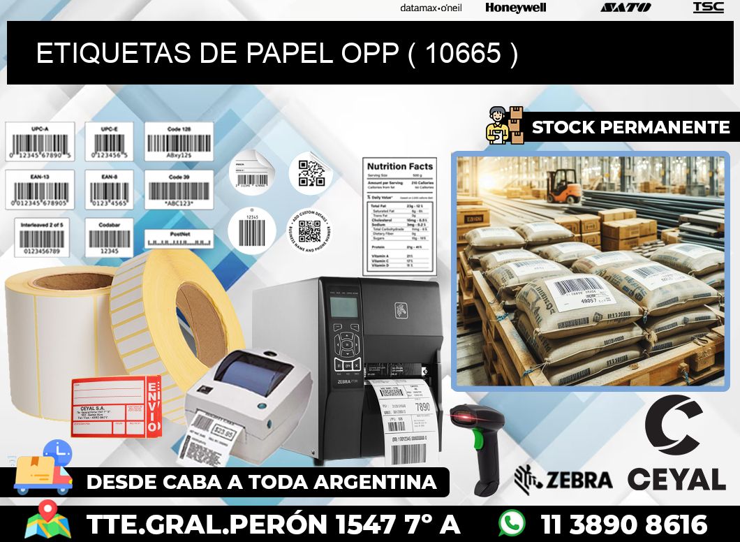 ETIQUETAS DE PAPEL OPP ( 10665 )