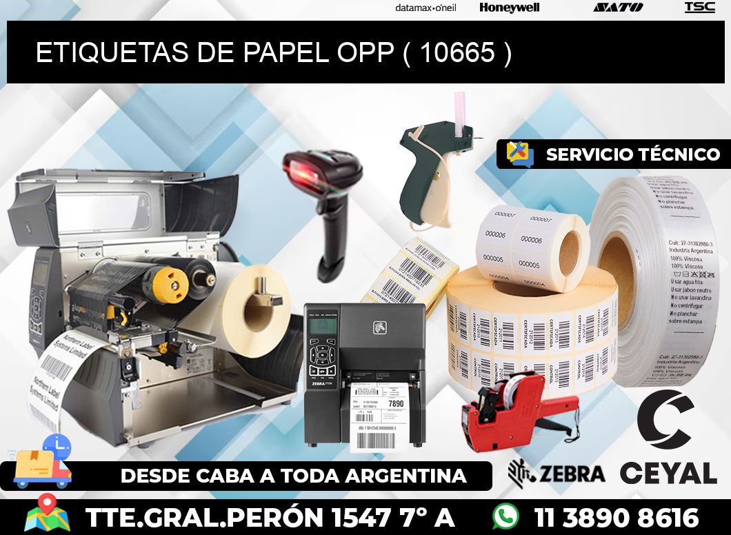 ETIQUETAS DE PAPEL OPP ( 10665 )