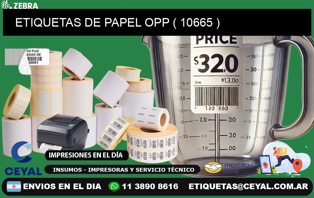 ETIQUETAS DE PAPEL OPP ( 10665 )