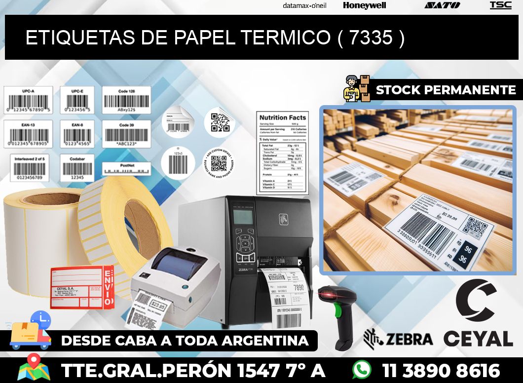 ETIQUETAS DE PAPEL TERMICO ( 7335 )