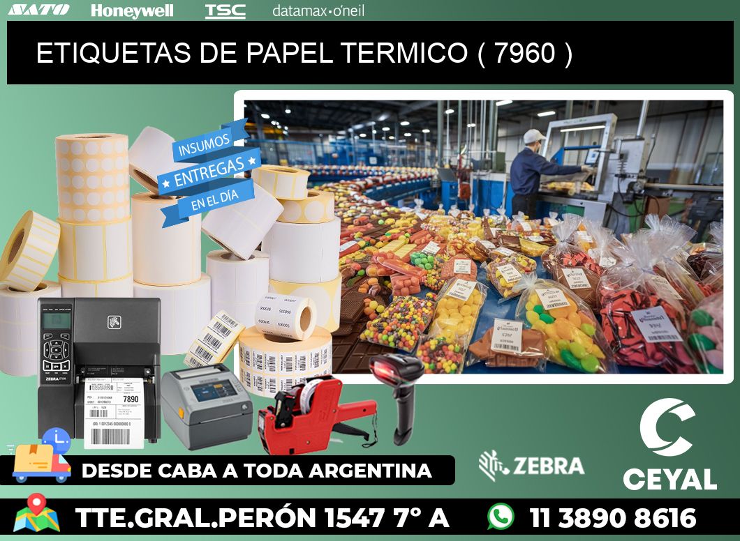 ETIQUETAS DE PAPEL TERMICO ( 7960 )