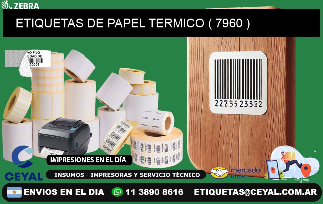 ETIQUETAS DE PAPEL TERMICO ( 7960 )