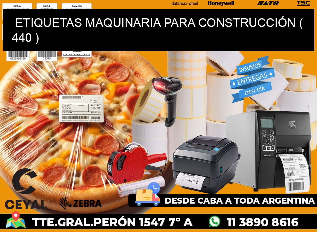 ETIQUETAS MAQUINARIA PARA CONSTRUCCIÓN ( 440 )