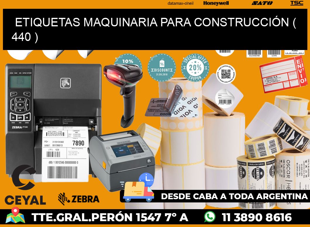 ETIQUETAS MAQUINARIA PARA CONSTRUCCIÓN ( 440 )