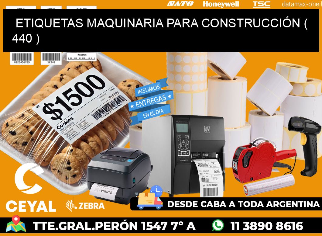 ETIQUETAS MAQUINARIA PARA CONSTRUCCIÓN ( 440 )