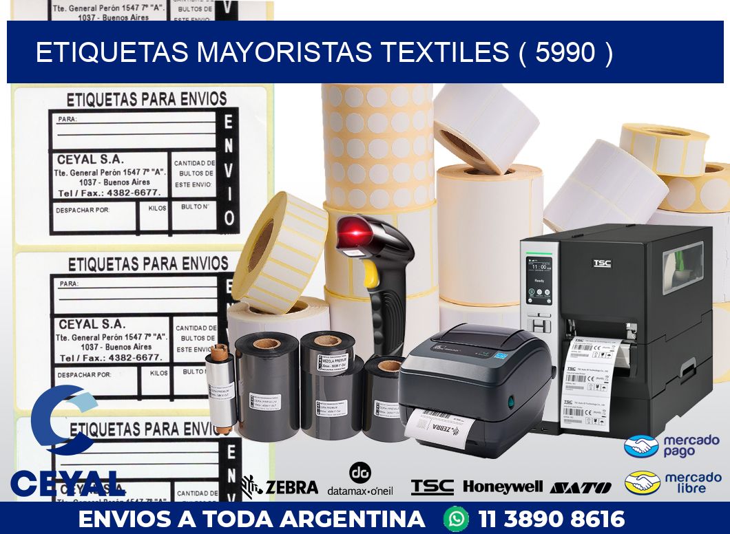 ETIQUETAS MAYORISTAS TEXTILES ( 5990 )