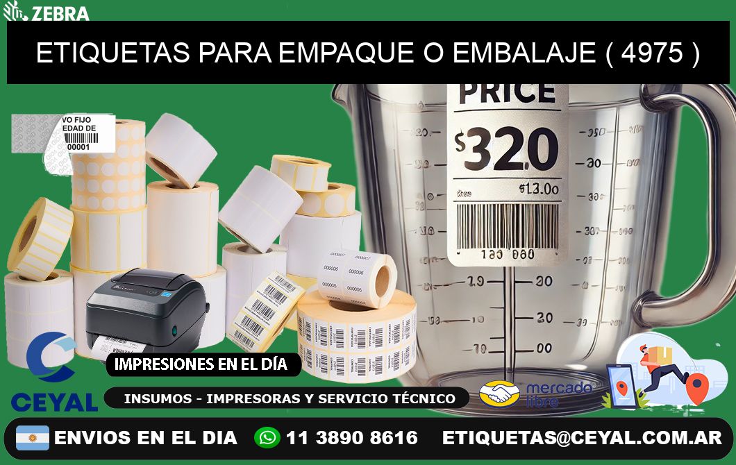 ETIQUETAS PARA EMPAQUE O EMBALAJE ( 4975 )