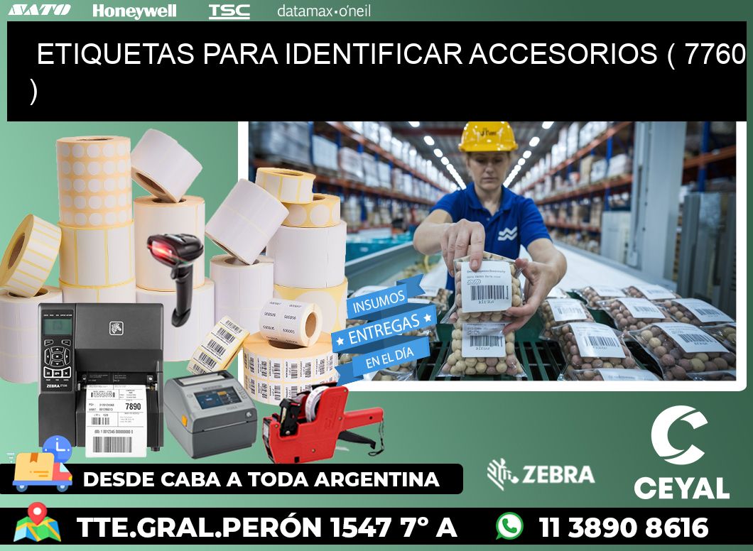 ETIQUETAS PARA IDENTIFICAR ACCESORIOS ( 7760 )