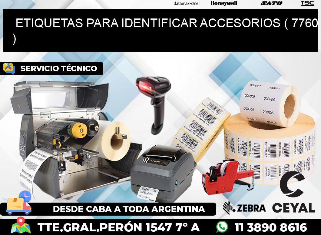 ETIQUETAS PARA IDENTIFICAR ACCESORIOS ( 7760 )