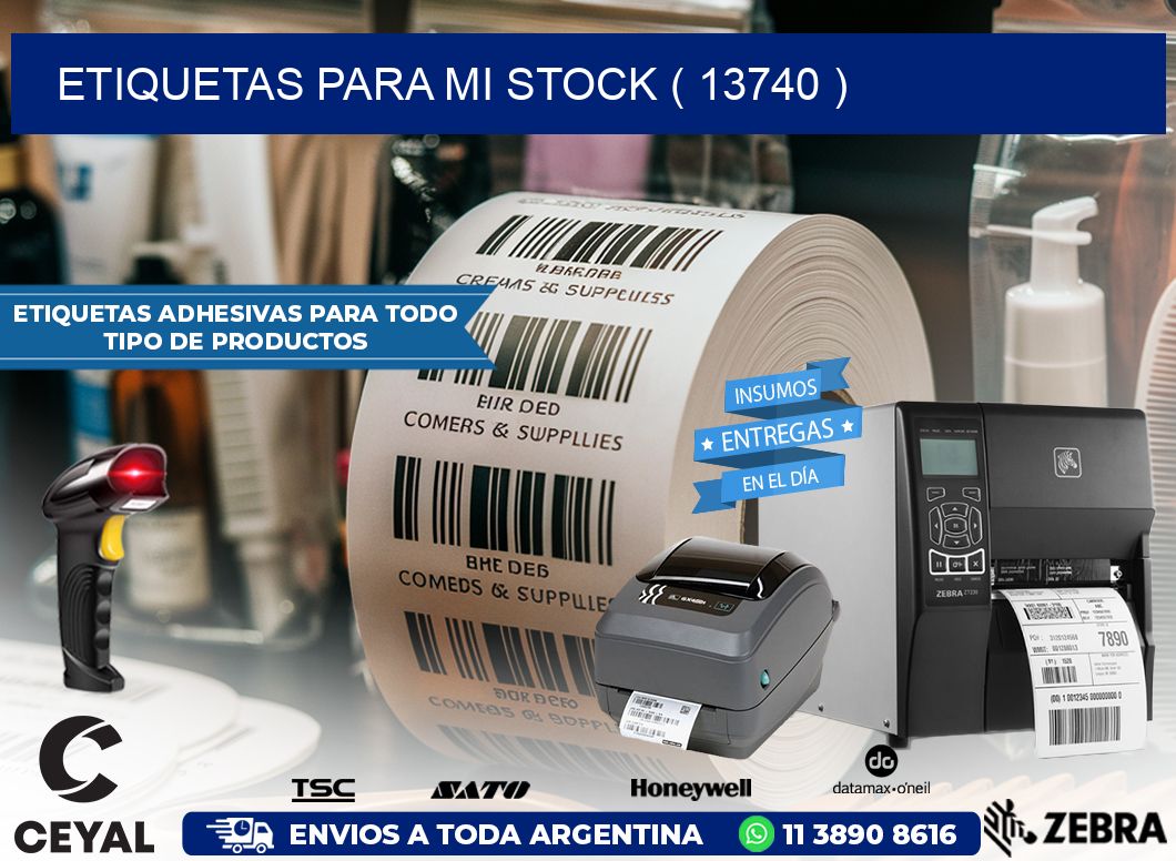 ETIQUETAS PARA MI STOCK ( 13740 )