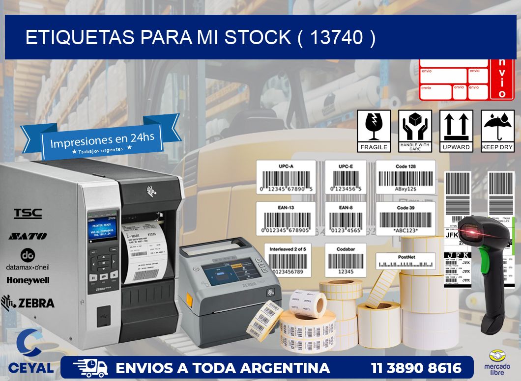 ETIQUETAS PARA MI STOCK ( 13740 )