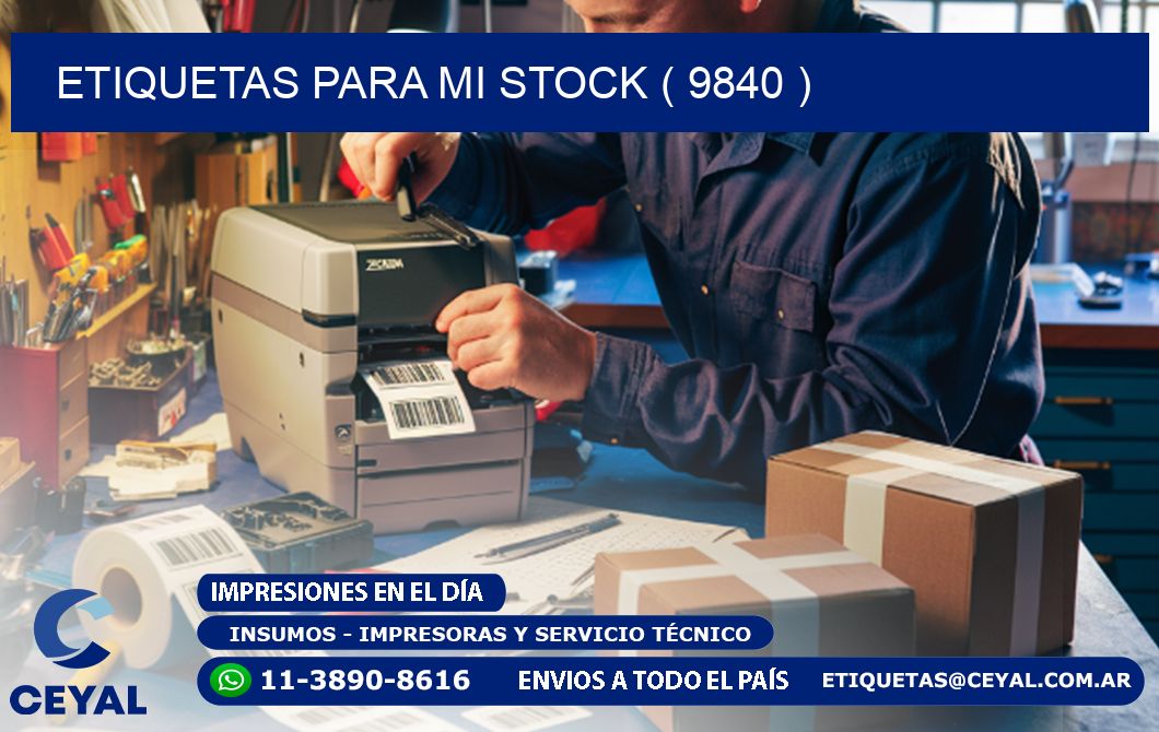 ETIQUETAS PARA MI STOCK ( 9840 )