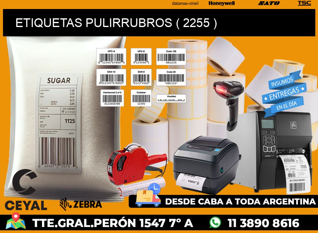 ETIQUETAS PULIRRUBROS ( 2255 )