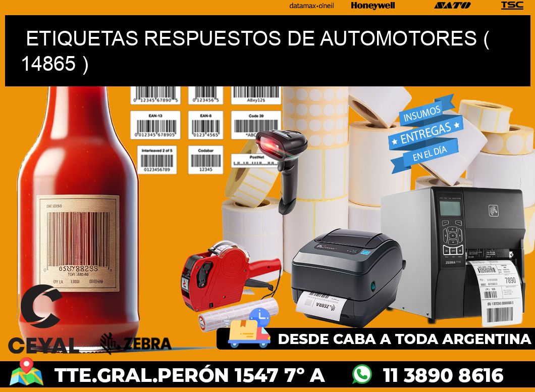 ETIQUETAS RESPUESTOS DE AUTOMOTORES ( 14865 )