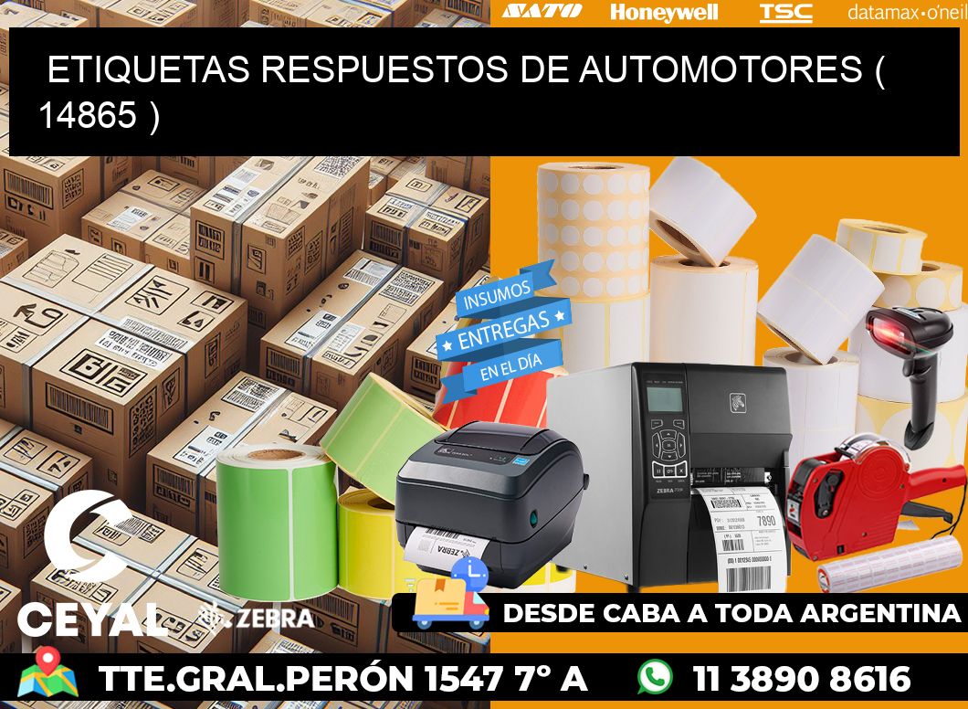 ETIQUETAS RESPUESTOS DE AUTOMOTORES ( 14865 )