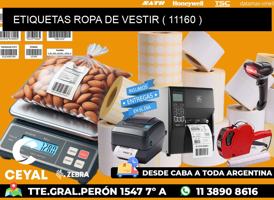 ETIQUETAS ROPA DE VESTIR ( 11160 )