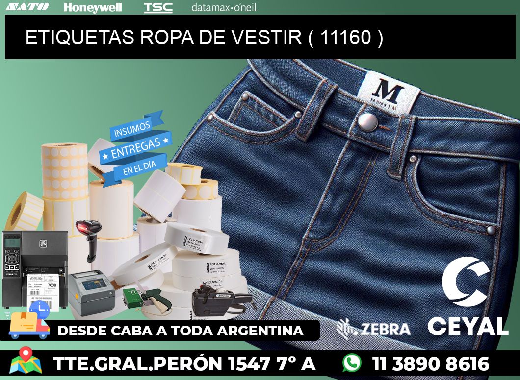 ETIQUETAS ROPA DE VESTIR ( 11160 )