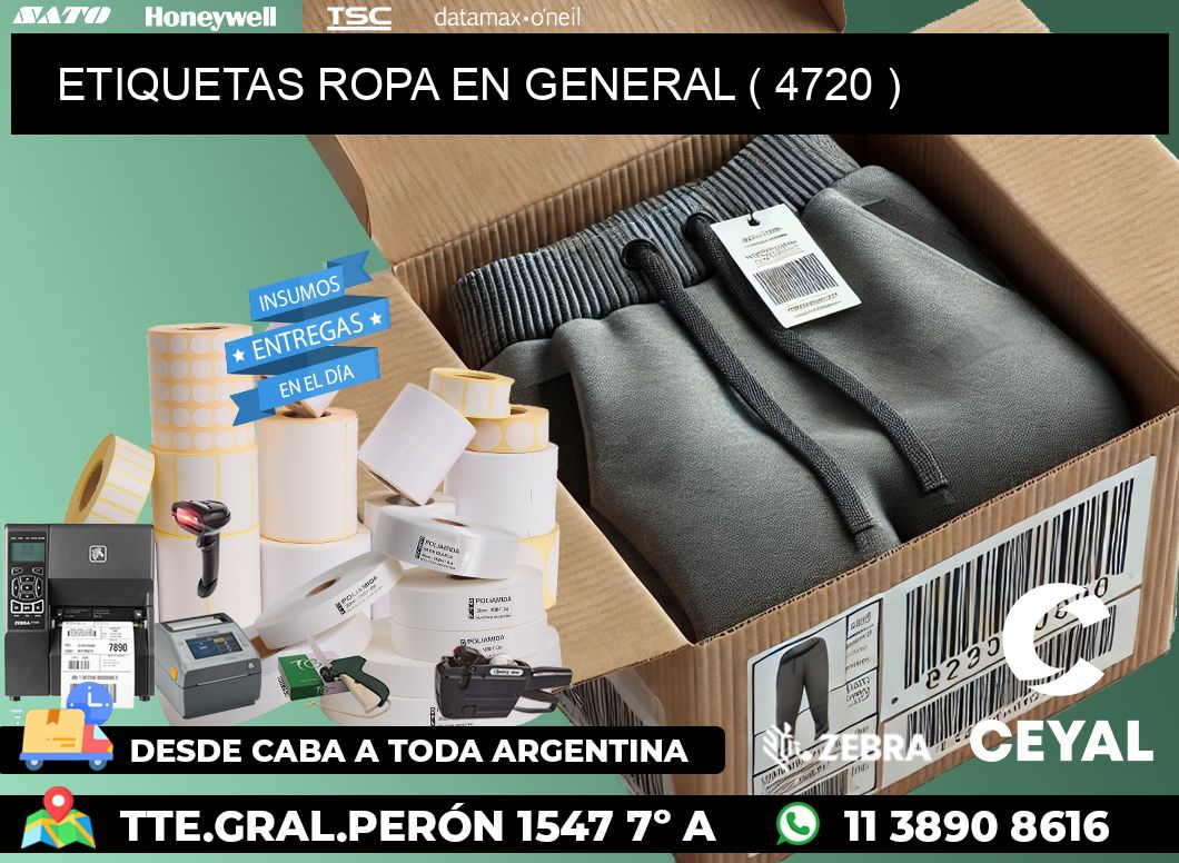 ETIQUETAS ROPA EN GENERAL ( 4720 )