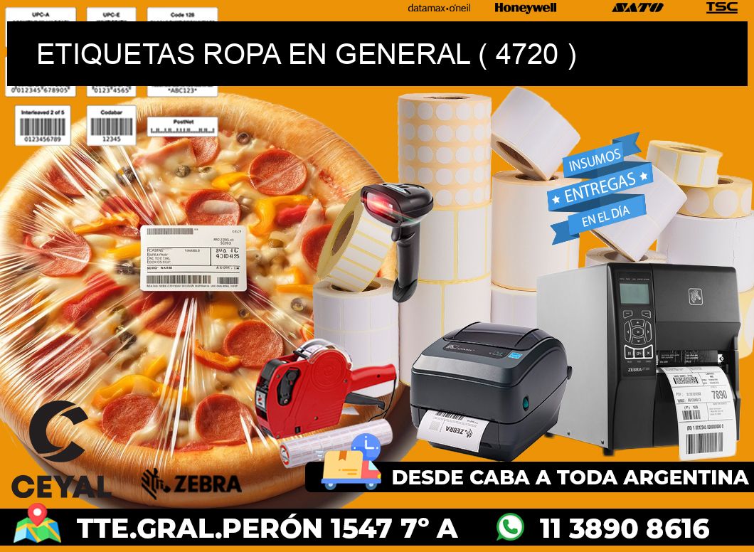 ETIQUETAS ROPA EN GENERAL ( 4720 )