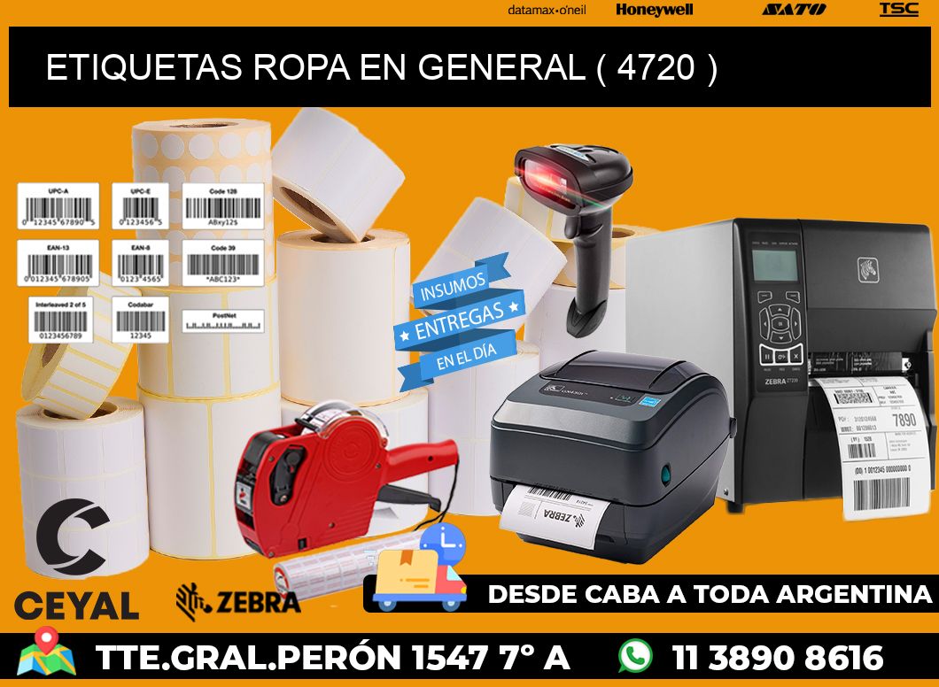 ETIQUETAS ROPA EN GENERAL ( 4720 )