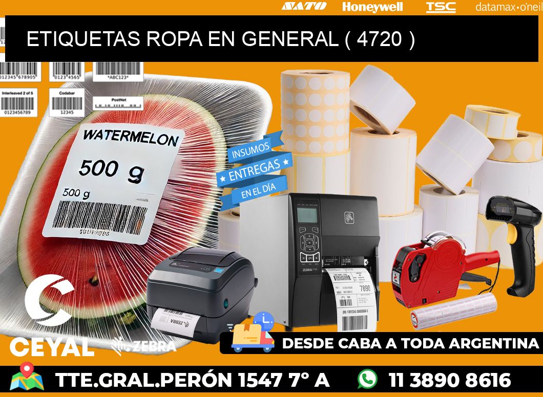 ETIQUETAS ROPA EN GENERAL ( 4720 )