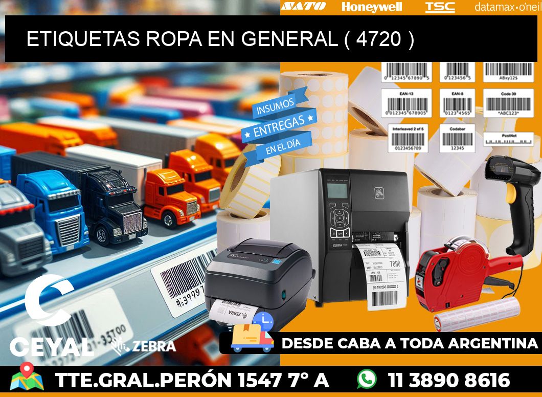 ETIQUETAS ROPA EN GENERAL ( 4720 )