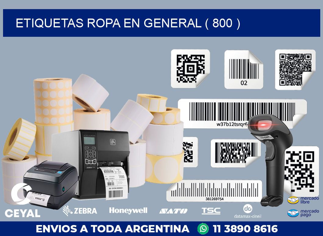 ETIQUETAS ROPA EN GENERAL ( 800 )