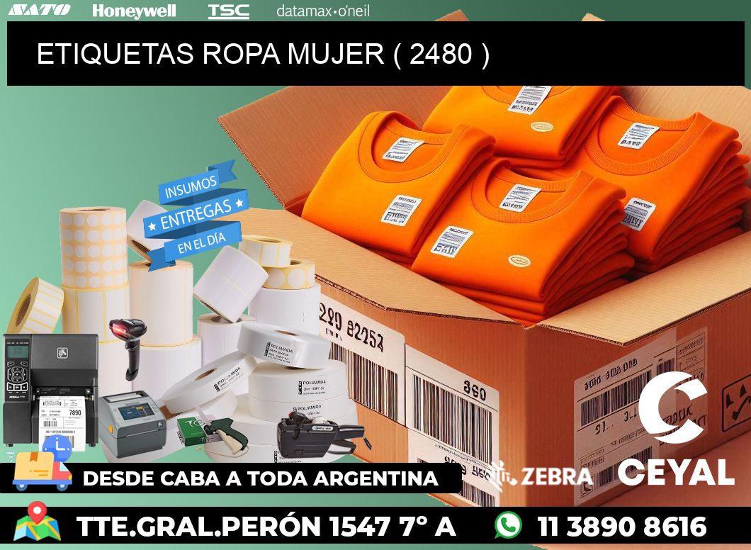 ETIQUETAS ROPA MUJER ( 2480 )