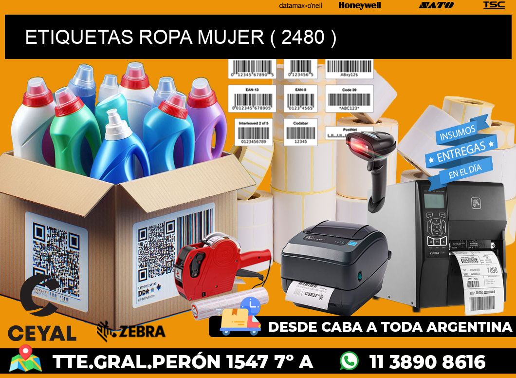 ETIQUETAS ROPA MUJER ( 2480 )