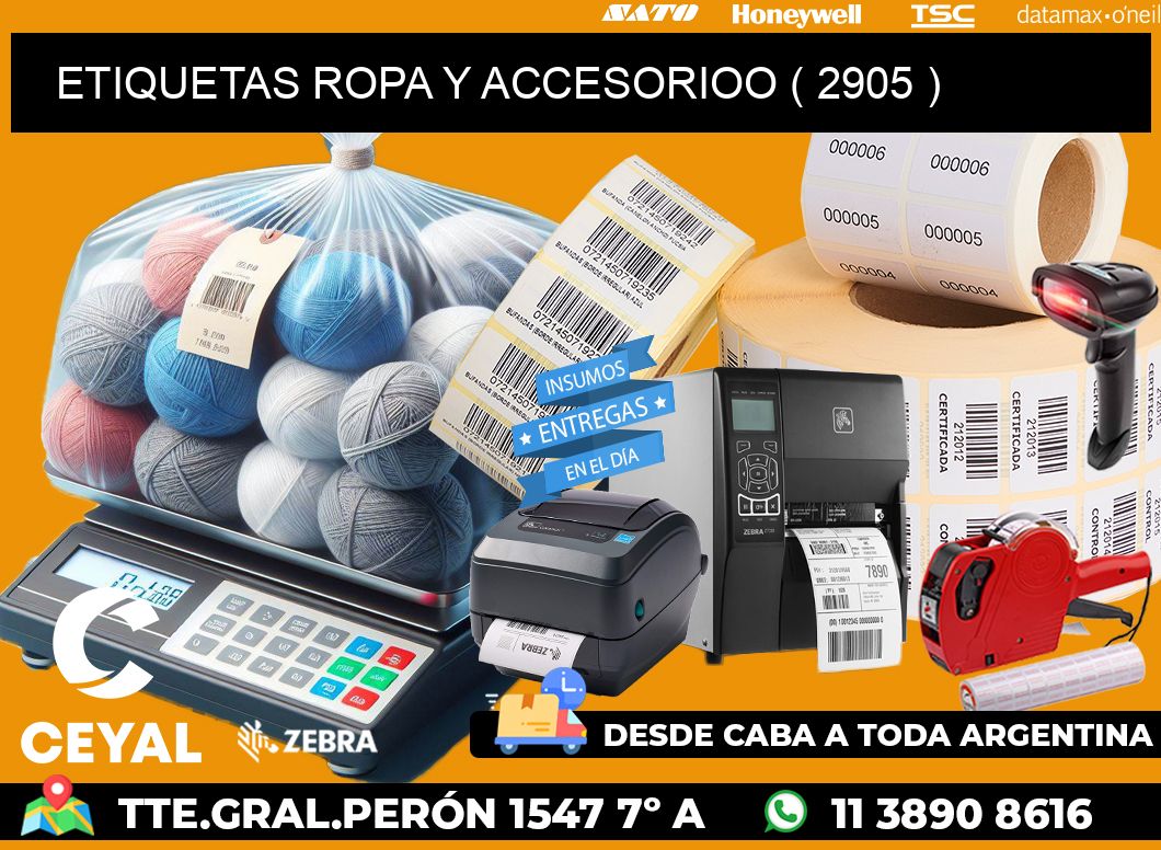 ETIQUETAS ROPA Y ACCESORIOO ( 2905 )