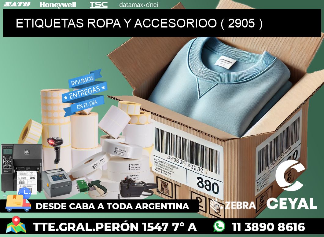 ETIQUETAS ROPA Y ACCESORIOO ( 2905 )