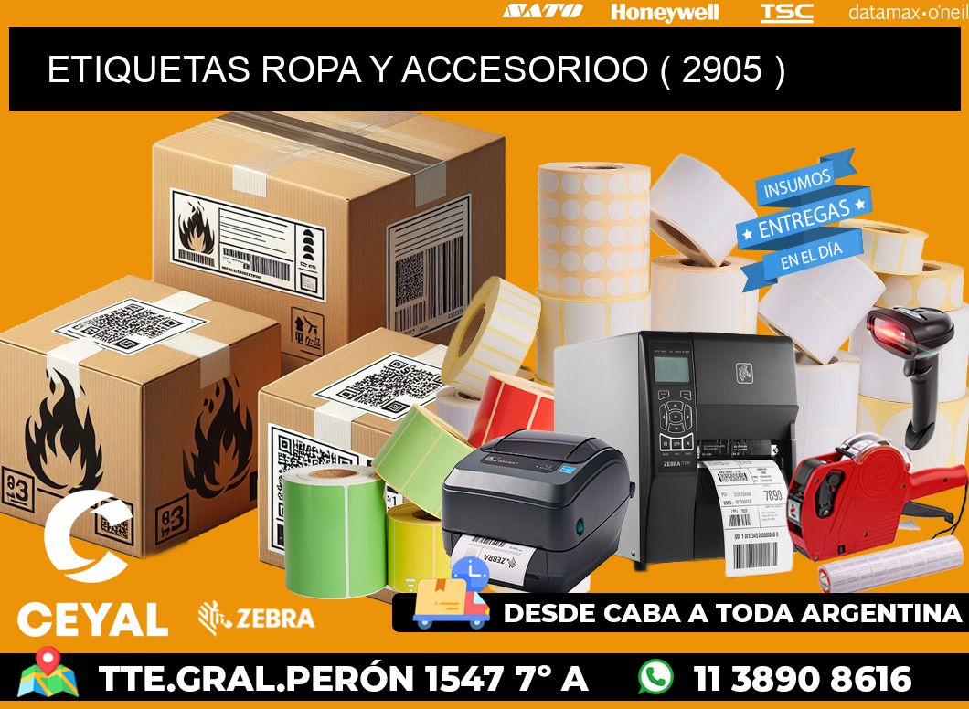 ETIQUETAS ROPA Y ACCESORIOO ( 2905 )