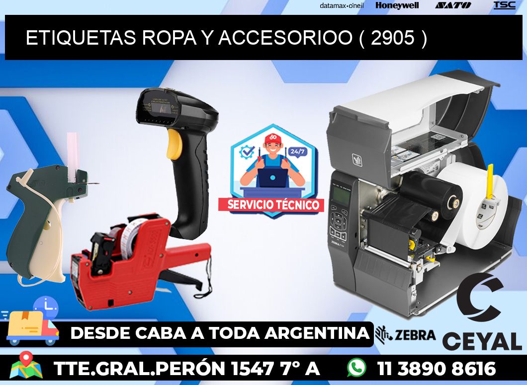 ETIQUETAS ROPA Y ACCESORIOO ( 2905 )