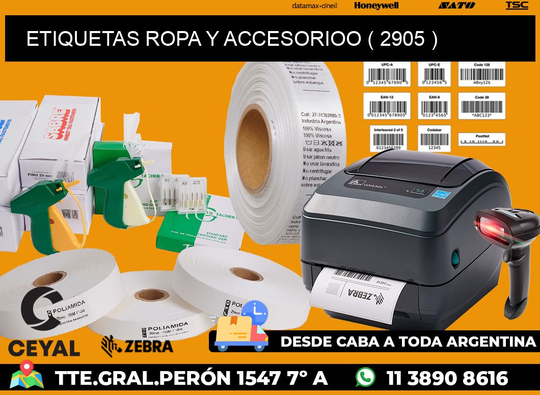 ETIQUETAS ROPA Y ACCESORIOO ( 2905 )