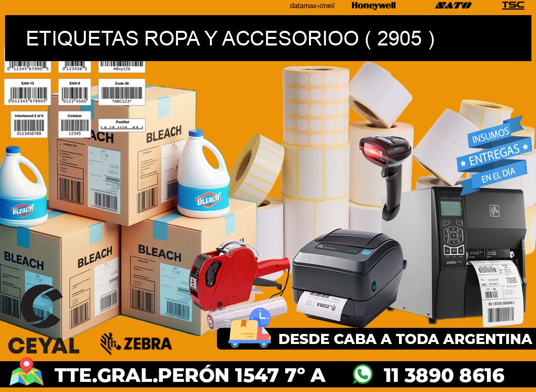 ETIQUETAS ROPA Y ACCESORIOO ( 2905 )